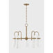 Maple 5 Light 27.25 inch Patina Brass Chandelier Ceiling Light